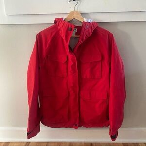 Duluth Trading Co Vintage Women's No-Rainer Jacket Red Size XS Waterproof
